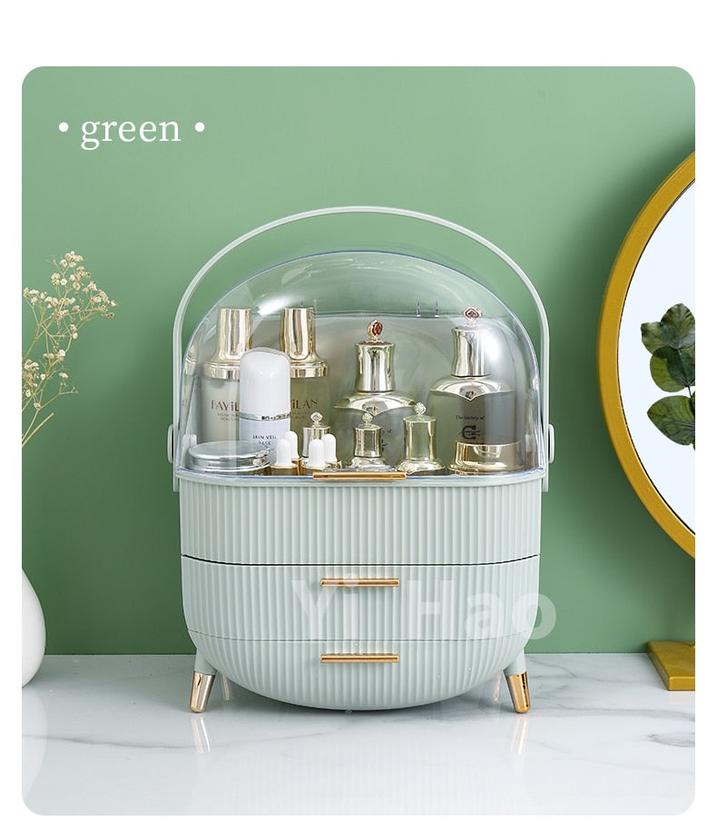 Glowires™ Transparent Cosmetic Storage Box Makeup Drawer Organizer Jewelry