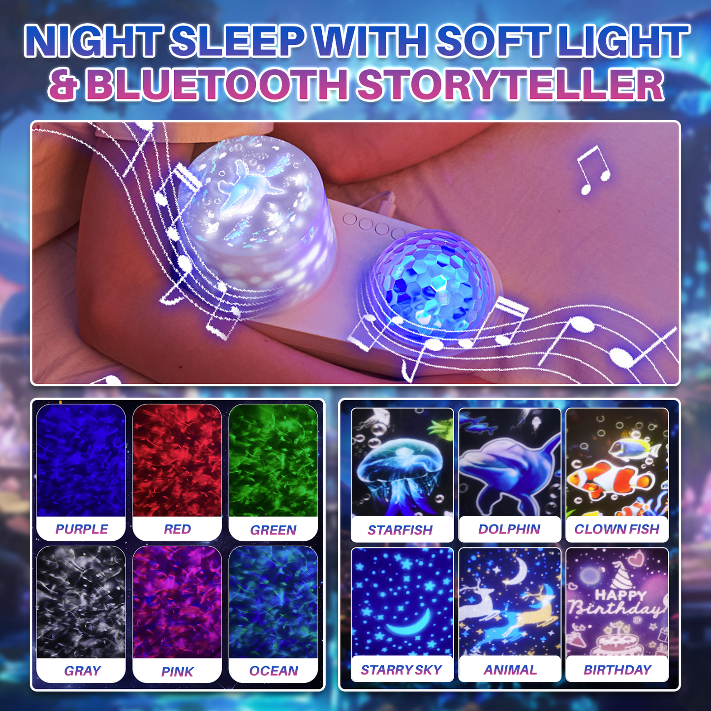 Double-Layer Ocean 3D Projection Lamp | Magical Ocean Light Effects