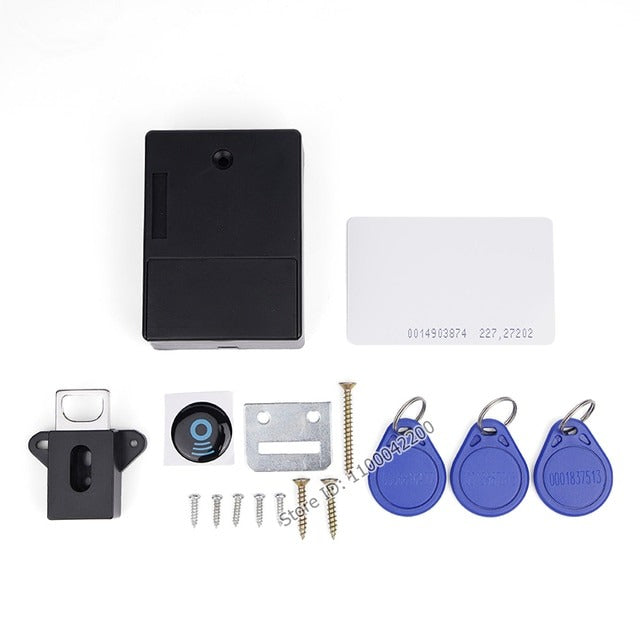 Electronic Cabinet Lock, Hidden DIY RFID Lock for Wooden Cabinet Drawer Locker Cupboard