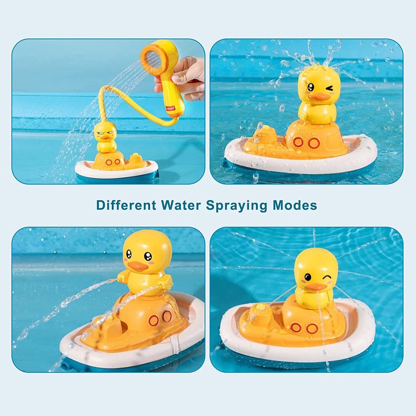 Electric Duck Water Pump Spray Baby Shower Head Faucet Bathroom Children Gift