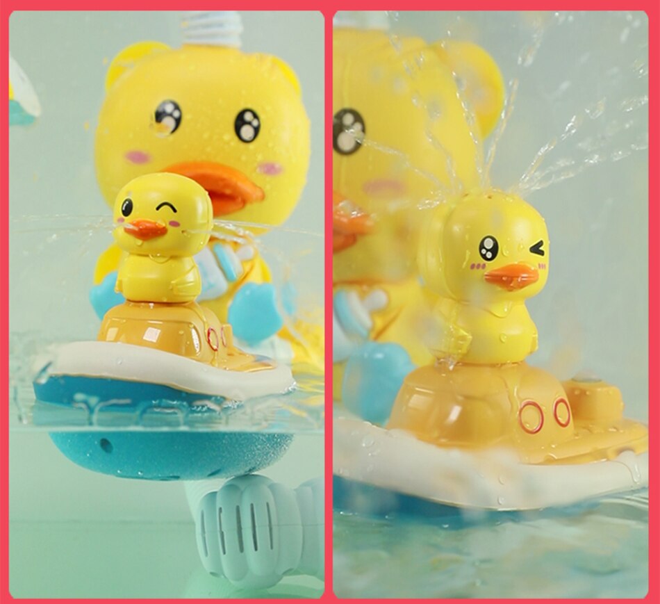 Electric Duck Water Pump Spray Baby Shower Head Faucet Bathroom Children Gift