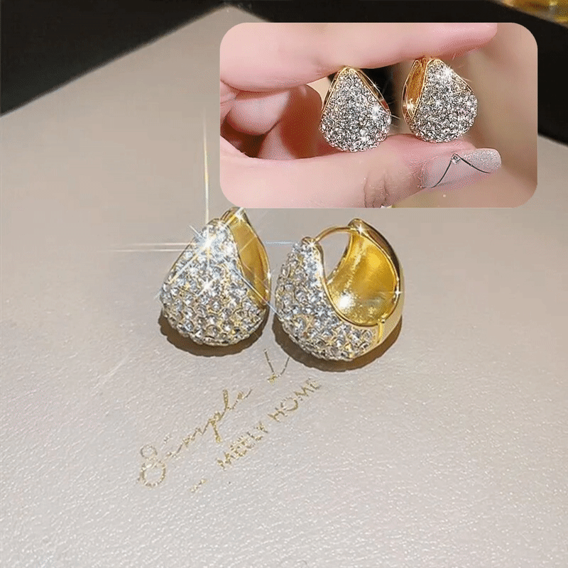Luxury Diamond Waterdrop Hoop Earrings for Women 2023