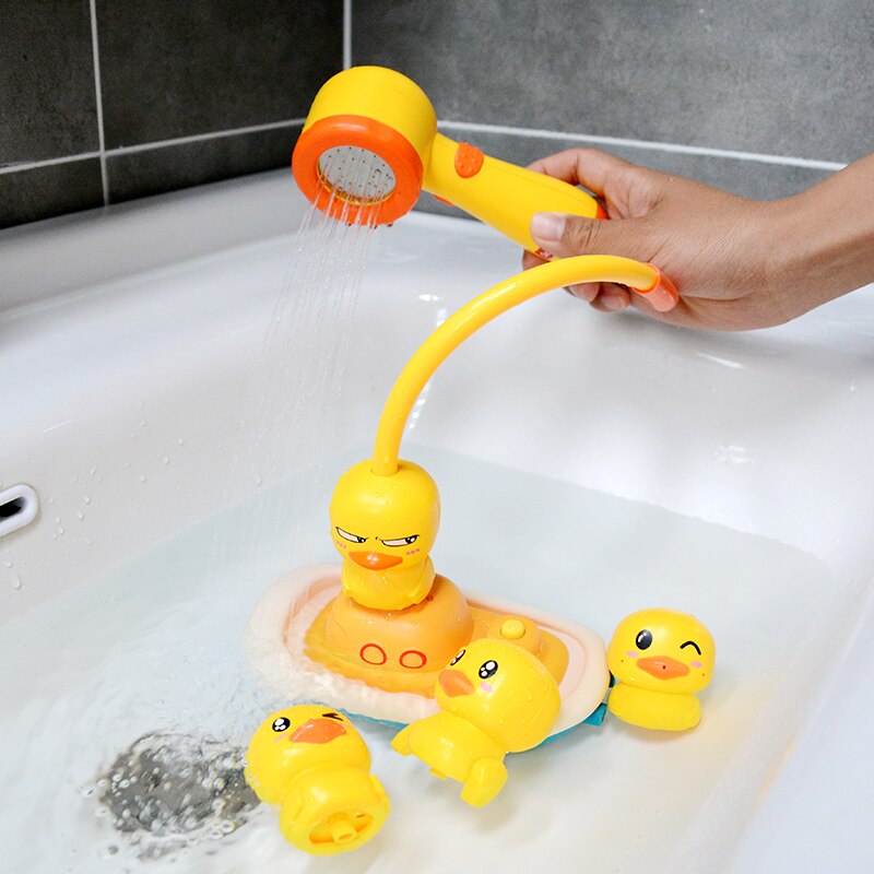 Electric Duck Water Pump Spray Baby Shower Head Faucet Bathroom Children Gift