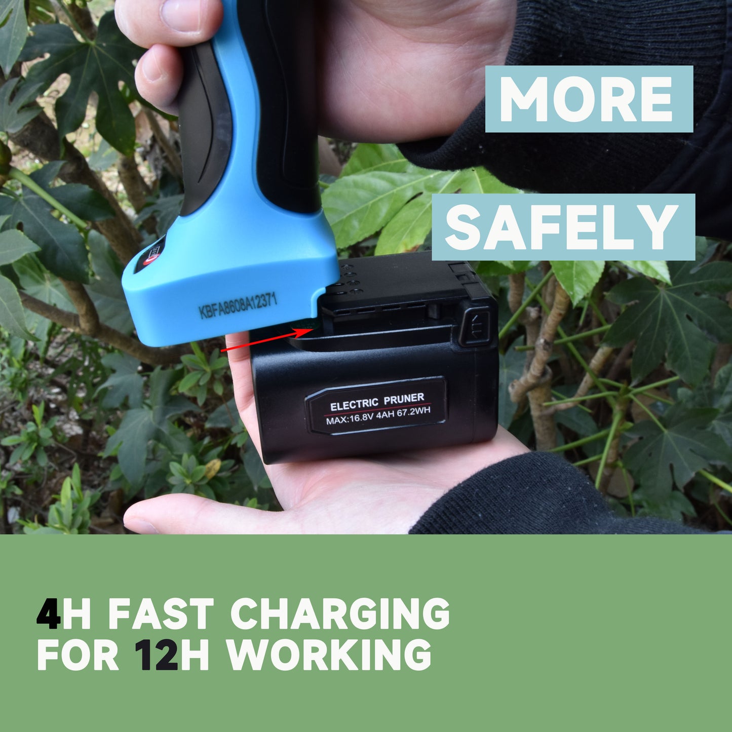 16.8V Electric Pruning Shears Cutting Diameter For Gardening Bonsai Cordless Tree Pruner