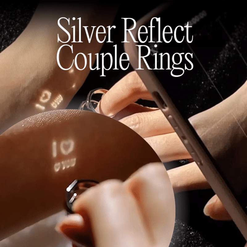 Sterling Silver Endless Love Light Reflect Matching Couple Rings