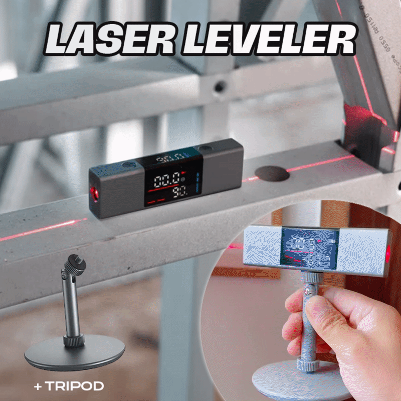 2 In 1 Protractor Digital Multifunctional Laser Leveler Tool Metal with Tripod Stand