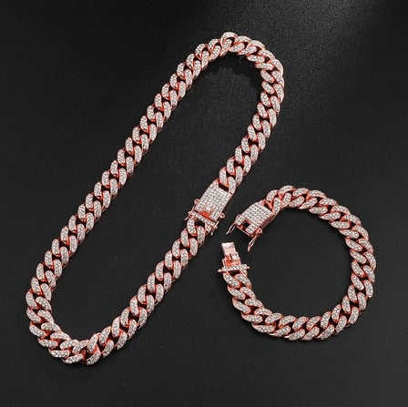 Diamond Cuban Link Iced Gold Plated Hip Hop Bracelet Men & Women Perfect Gift Box