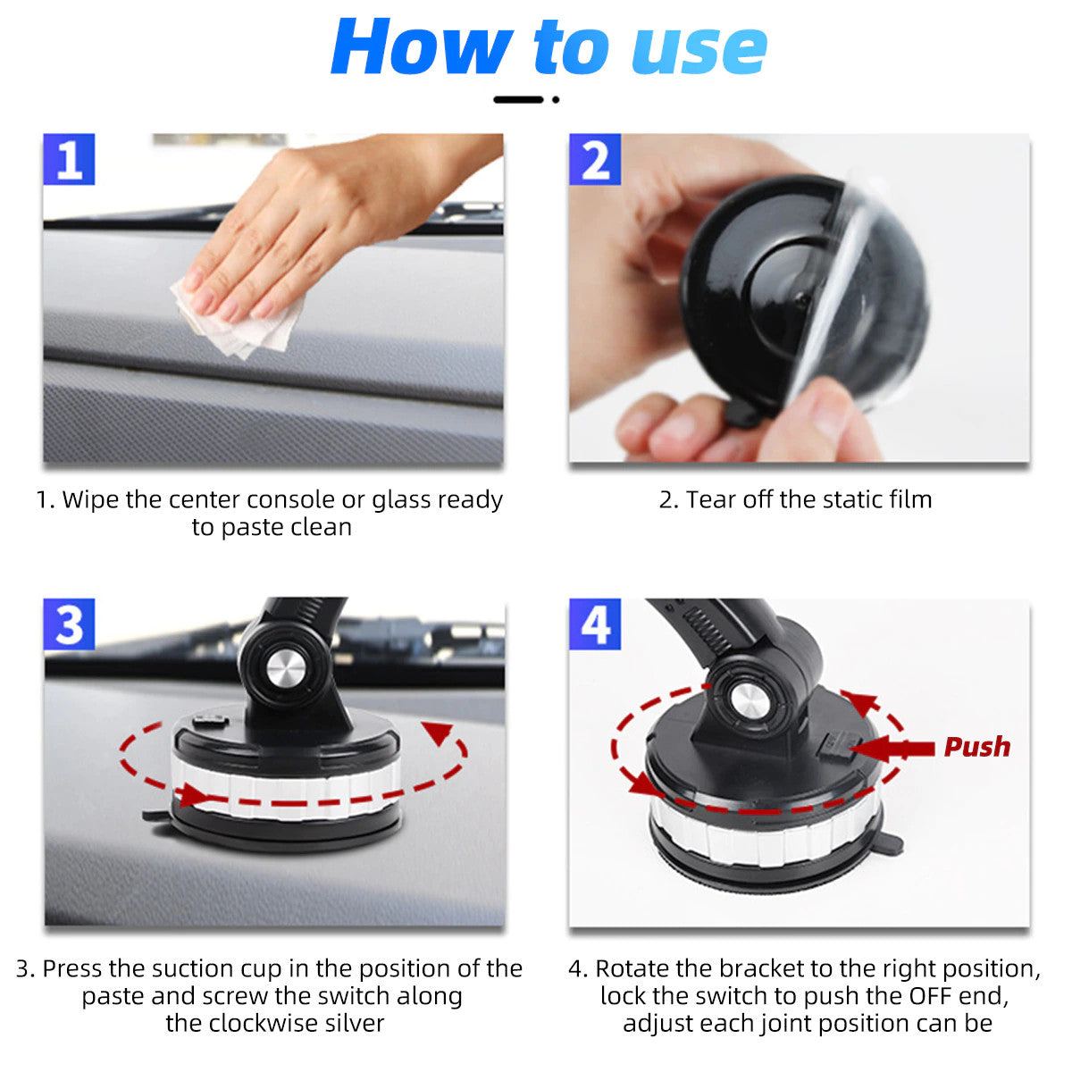 Glowires™ 360 Rotatable Car Phone Holder