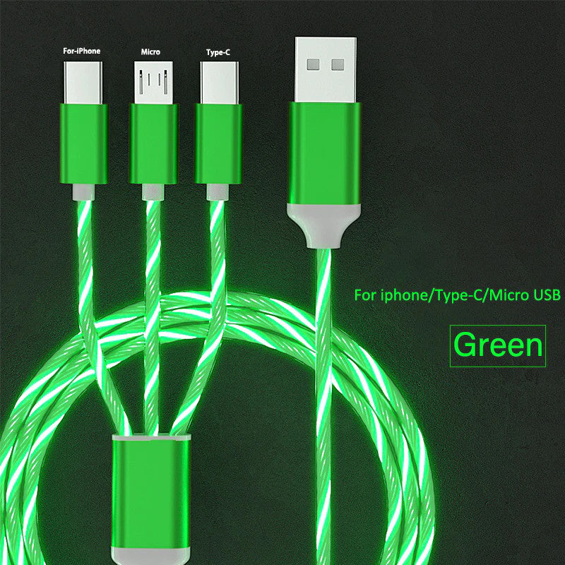 Glowires™ Glowing LED 3-in-1 Fast Charging Cable