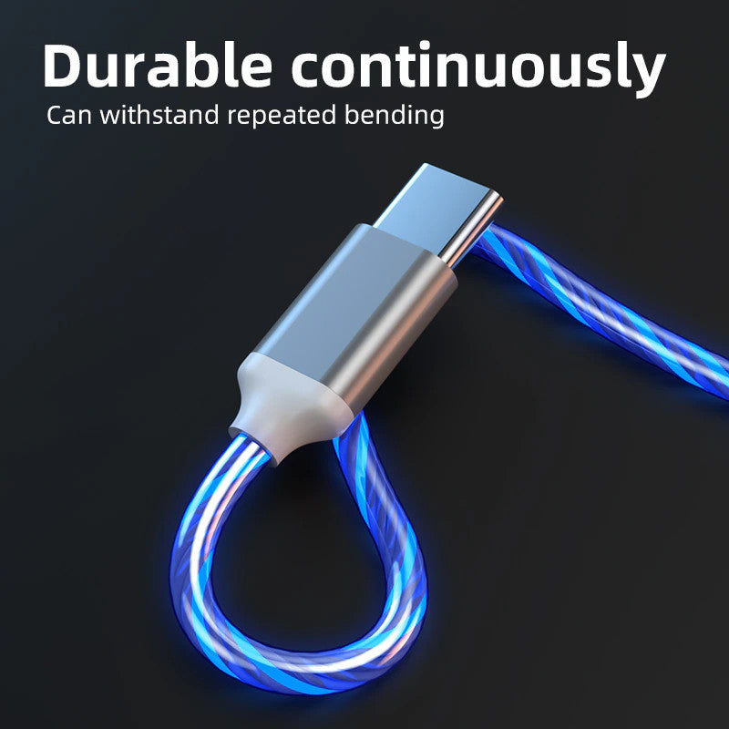 Glowires™ Glowing LED 3-in-1 Fast Charging Cable