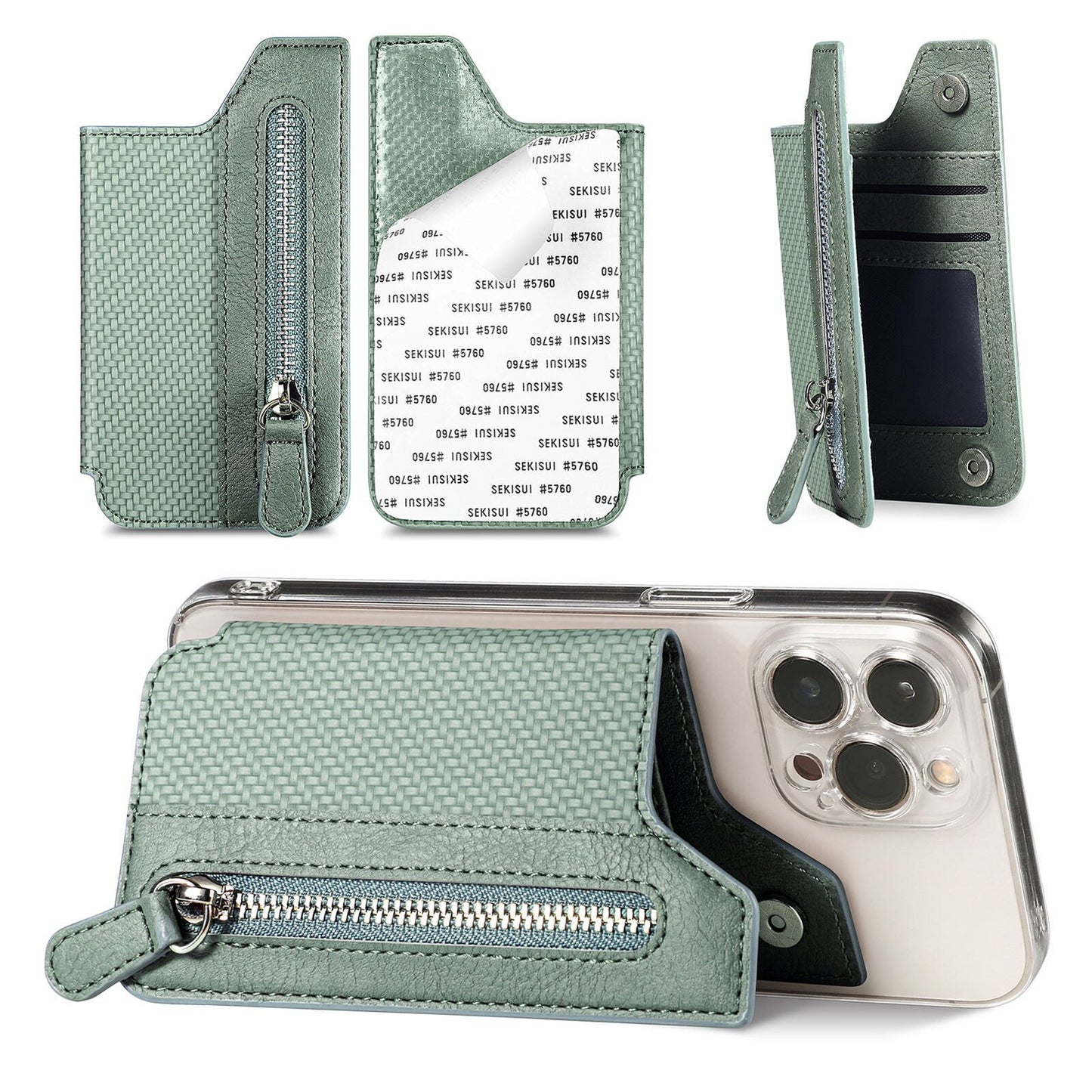 Glowires™ Stick-On Phone Wallet