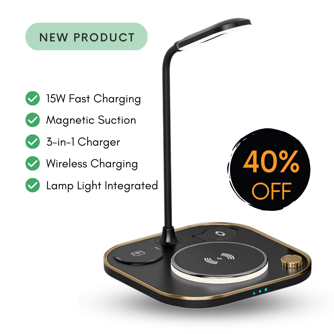 5 In 1 Wireless Charging Station Integrated With Lamp