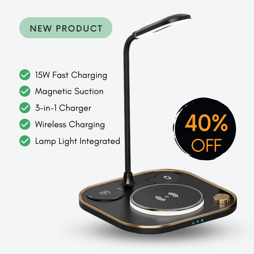 5 In 1 Wireless Charging Station Integrated With Lamp