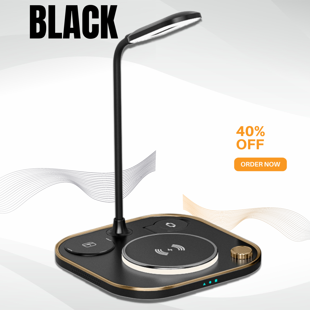 5 In 1 Wireless Charging Station Integrated With Lamp
