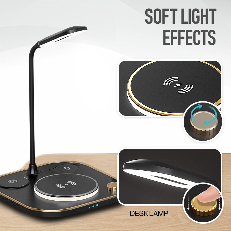5 In 1 Wireless Charging Station Integrated With Lamp