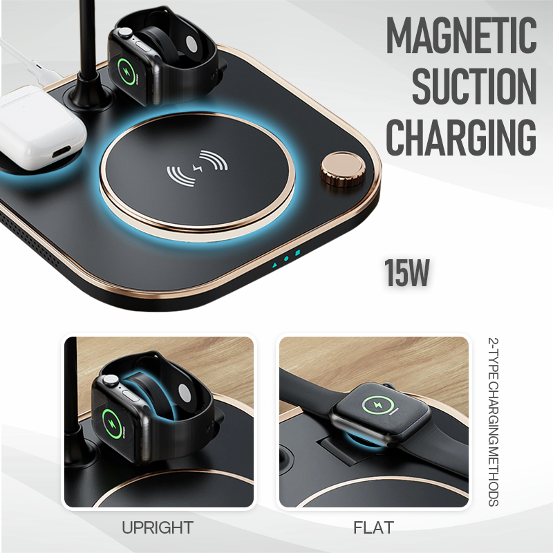 5 In 1 Wireless Charging Station Integrated With Lamp