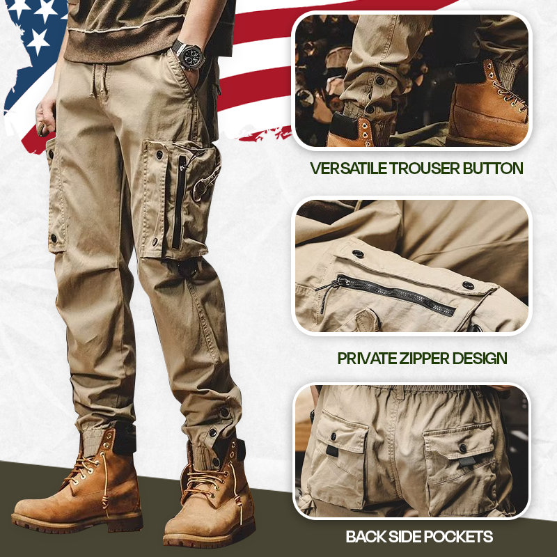 Hugo Flexible Comfortable Spacious Pocket Design Men Cargo Pants