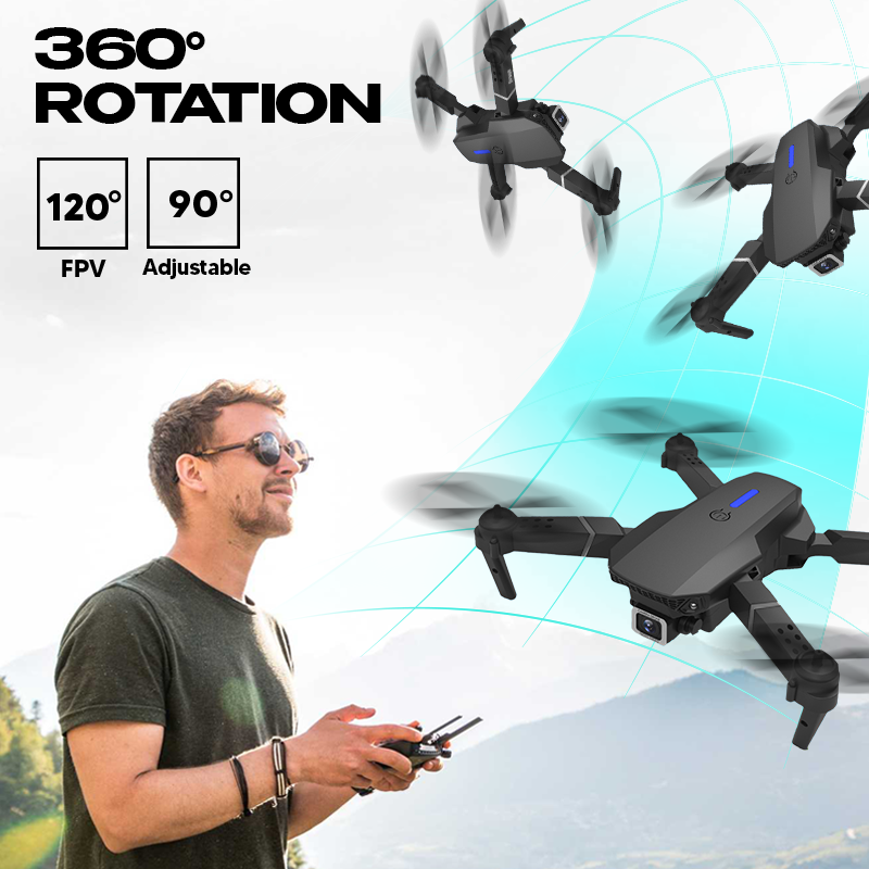 Nexor E88 Pro 4K Drone Camera, Foldable Mobile App Control Dual Camera For Adults and Kids