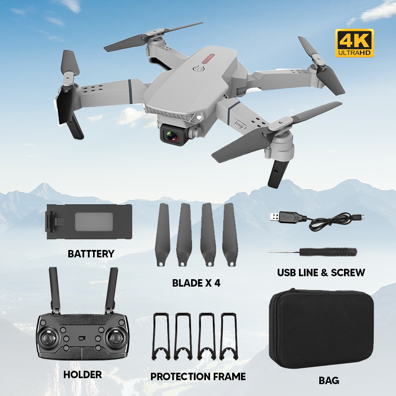Nexor E88 Pro 4K Drone Camera, Foldable Mobile App Control Dual Camera For Adults and Kids
