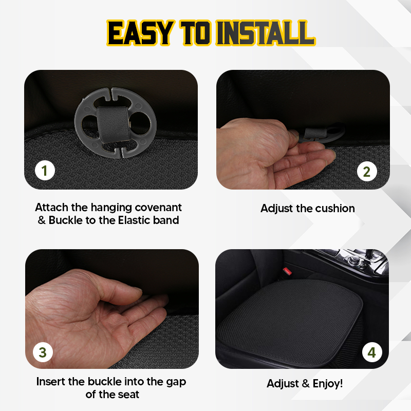 Keith Breathable & Anti-Slip Cotton Car Seat Covers