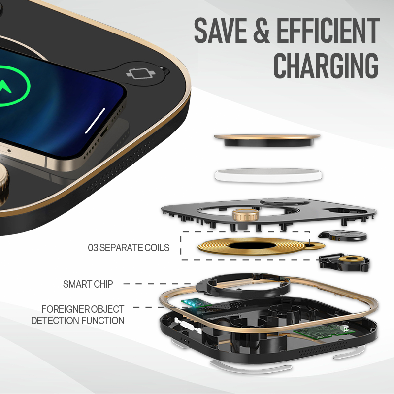 5 In 1 Wireless Charging Station Integrated With Lamp