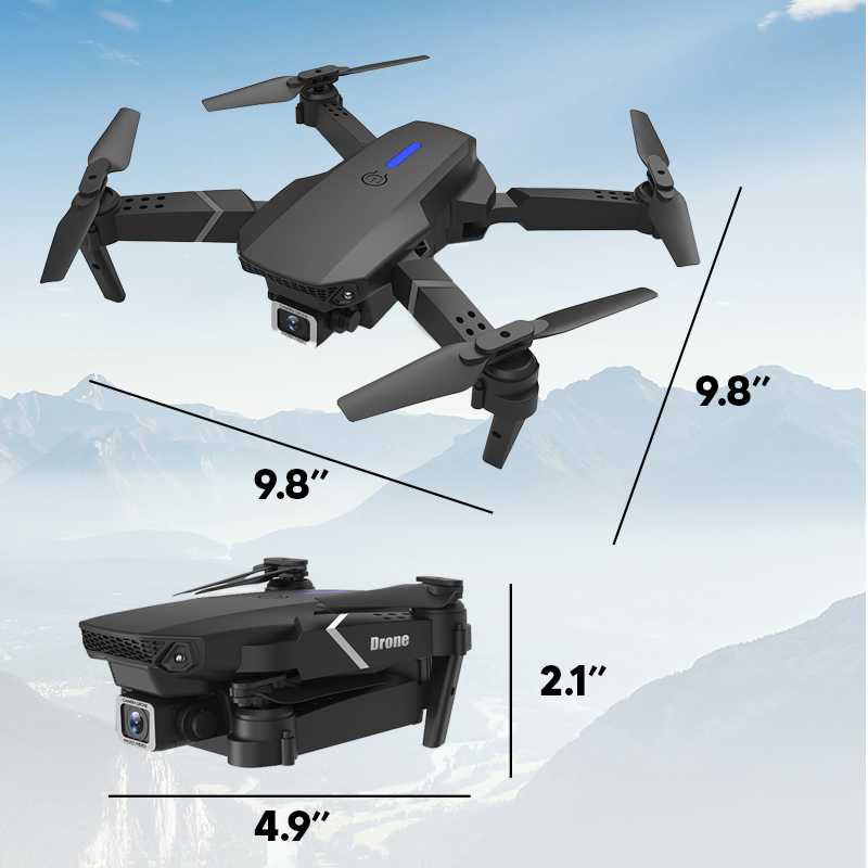 Nexor E88 Pro 4K Drone Camera, Foldable Mobile App Control Dual Camera For Adults and Kids