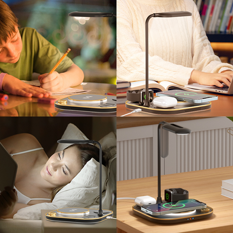 5 In 1 Wireless Charging Station Integrated With Lamp