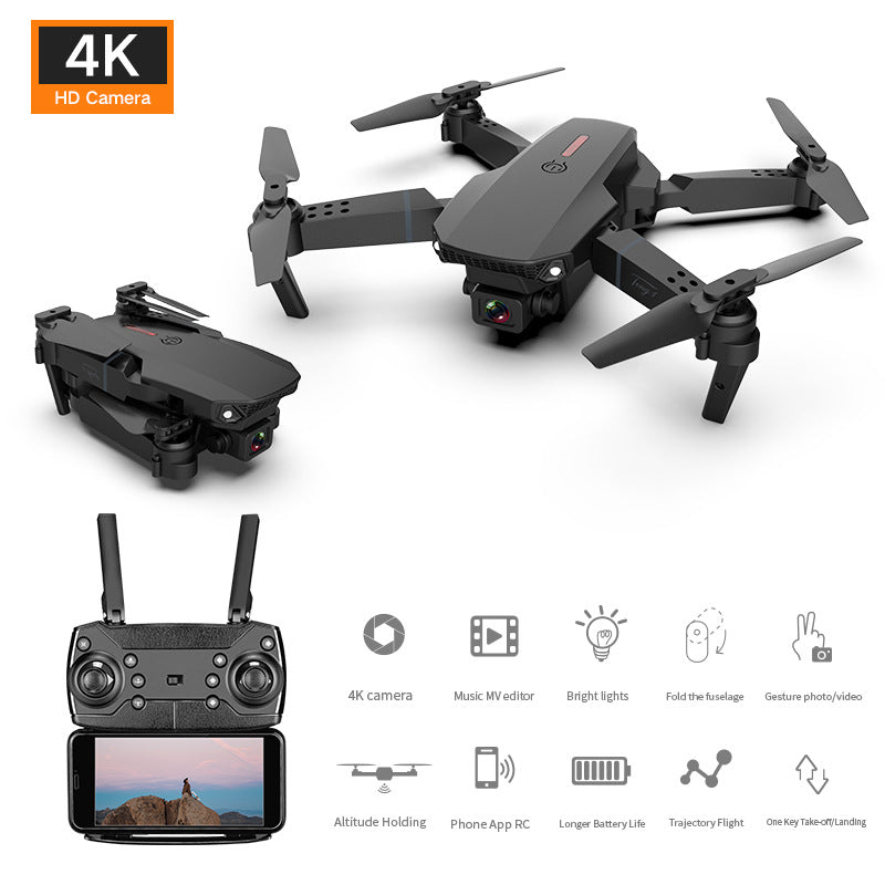 E88 Pro 4K Drone Camera, Foldable Mobile App Control Dual Camera For Adults and Kids