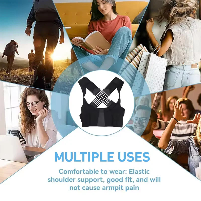 Premium Adjustable Cross Design Backpain Relief Posture Corrector Brace