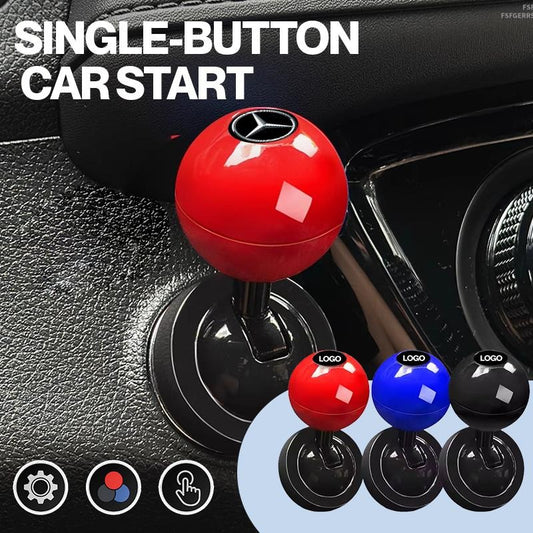 Metal Joystick Car Push Start Button Cover – Universal Engine Start Stop Decor with Custom Logo