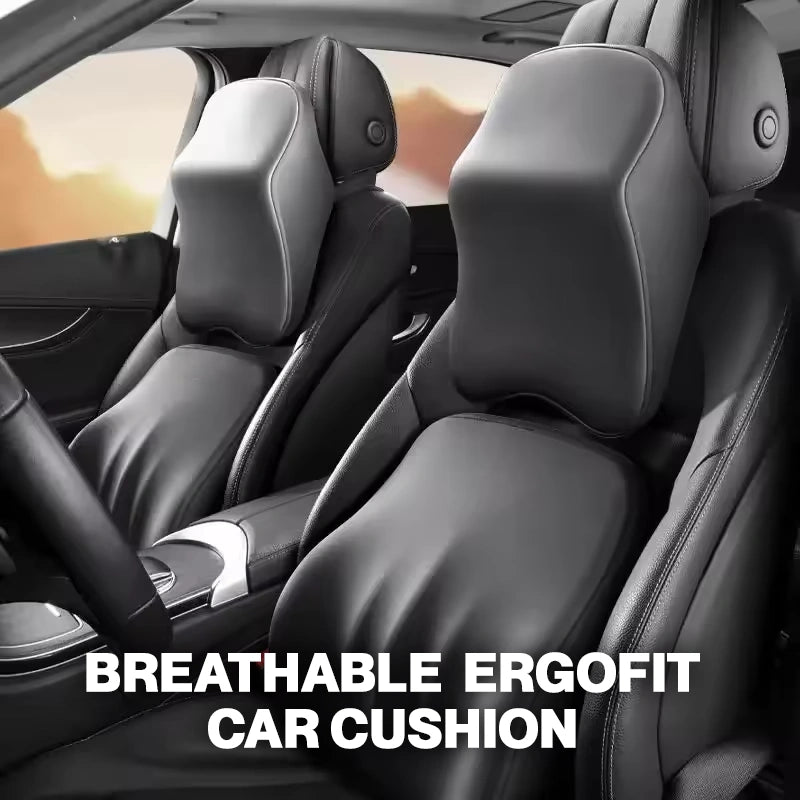 Nylux 2025 Ergofit Car Cushion – Breathable Memory Foam Support with Anti-Slip Base for All Vehicles