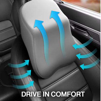 Nylux 2025 Ergofit Car Cushion – Breathable Memory Foam Support with Anti-Slip Base for All Vehicles
