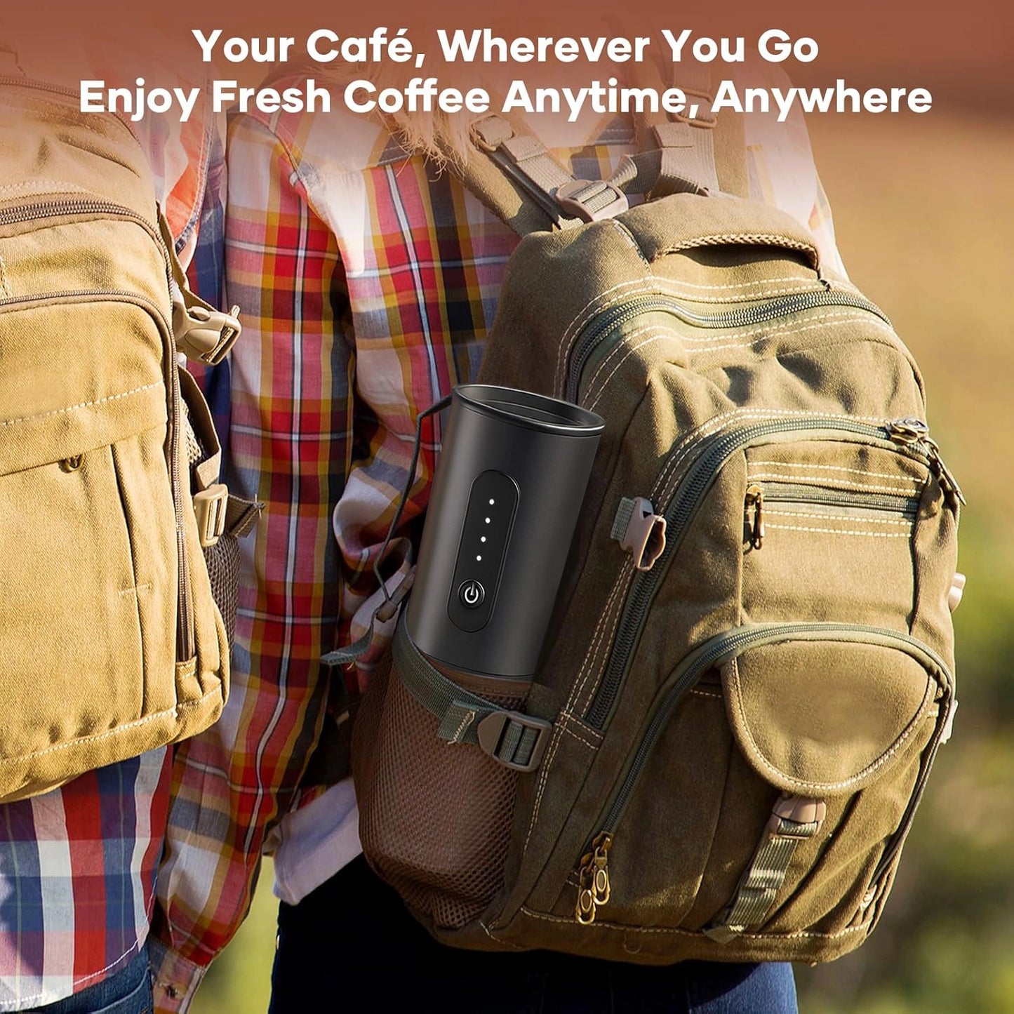 Portable Electric Coffee Machine | Travel Self-Heating Coffee Maker with USB Charging