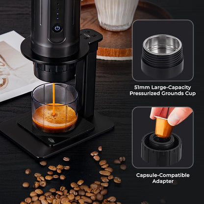 Portable Electric Coffee Machine | Travel Self-Heating Coffee Maker with USB Charging
