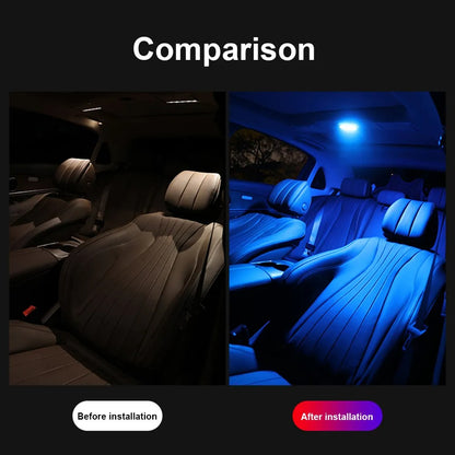 8-Color Magnetic USB Charging LED Car Interior Night Light