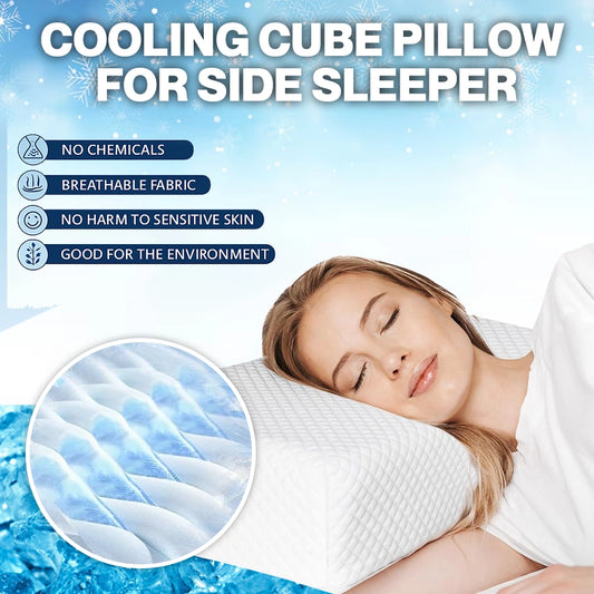 Side Sleep Cube Ergonomic Side Sleeper Pillow