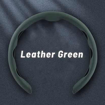 Breathable Ultra-thin 5D Leather & Carbon Car Steering Wheel Cover Universal Fit