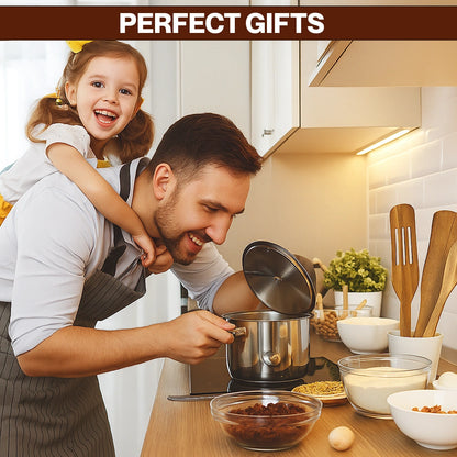 Wooden Spurtle & Spatula Set – Non-Stick, Perfect for Serving, Stirring, Flipping, Mixing & Scooping