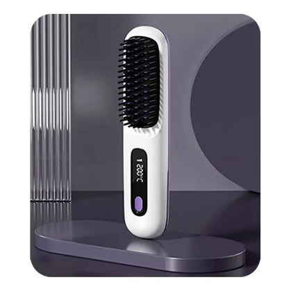 LED Temperature Portable Straightener Brush