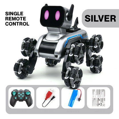 8-Wheel Intelligent Control Robot Dog with Climbing, Spray Drift & Transforming Action | The Ultimate Stunt Toy for Boys