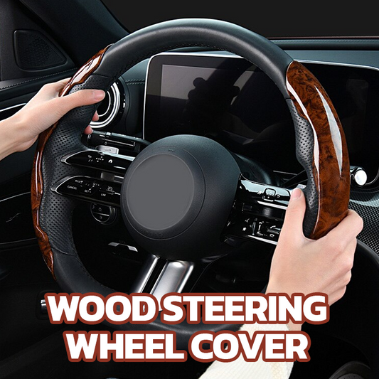 Wooden Style Car Steering Wheel Cover