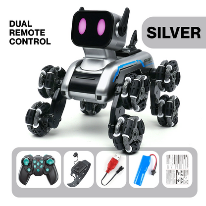 8-Wheel Intelligent Control Robot Dog with Climbing, Spray Drift & Transforming Action | The Ultimate Stunt Toy for Boys