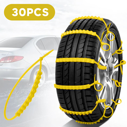 Emergency Reusable Adjustable Anti Slip Universal Fit Car Tire Chains in Snow, Ice, Sand and Mud