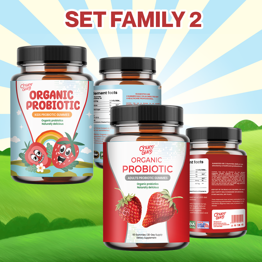 Organic Family Probiotics Combo – Strengthen Immunity, Support Digestion, Care for Family's Health