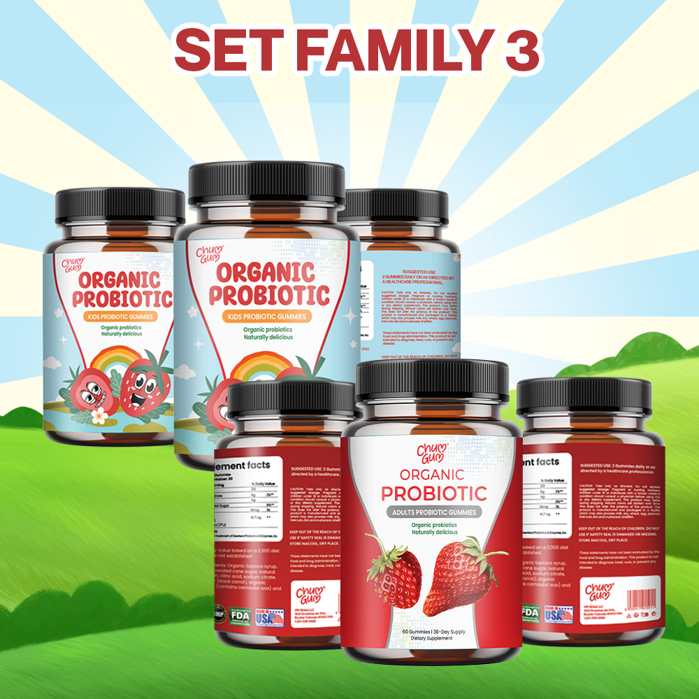 Organic Family Probiotics Combo – Strengthen Immunity, Support Digestion, Care for Family's Health