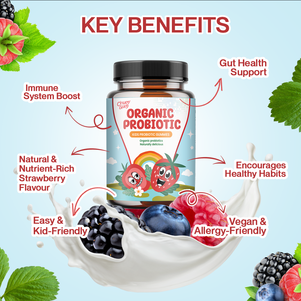 Organic KidCare Probiotics - Boosts Immunity, Balances Digestion, Protects Gut Health