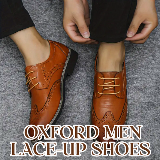 Men Business Formal Lace-Up Oxford Brogue Shoes