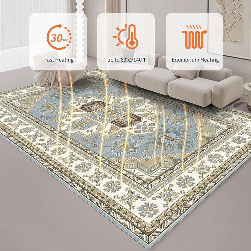 Cozy, Quiet, and Safe Heating for All Floor Types Electric Heated Carpet