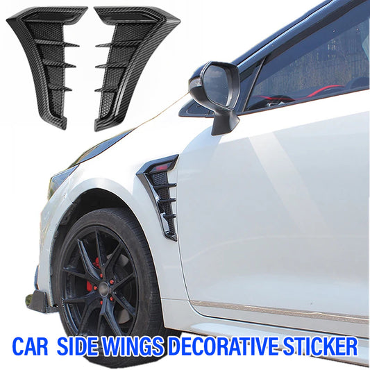 Universal Car Fender Carbon Fiber Side Wings Decorative Stickers