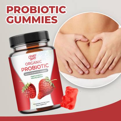 Organic Probiotic Gummies - Supports Digestion, Boosts Immunity, Enhances Skin Health & Aids Weight Management